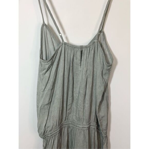Olivaceous Women's Spaghetti Strap Button Front Jumpsuit Sage Green Size Medium - Picture 6 of 8